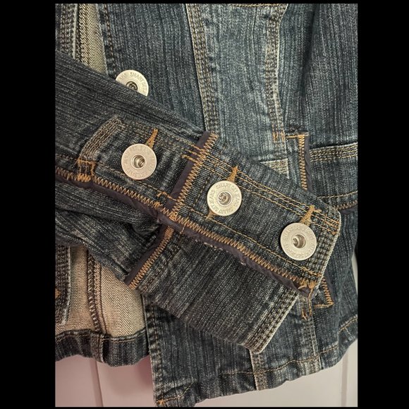 Smart Set Denim moto jacket - Picture 3 of 6